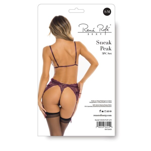 Zestaw bielizny René Rofé Fioletowy (M/L) - obrazek 3