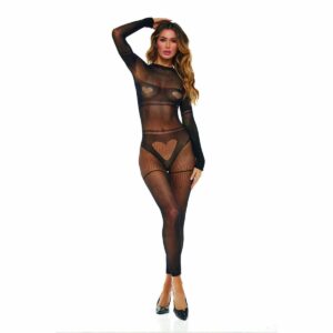 Bodystocking René Rofé Czarny (Jeden rozmiar)