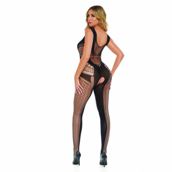 Bodystocking Pink Lipstick Czarny (Jeden rozmiar) - obrazek 2