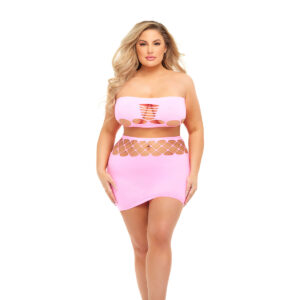 Zestaw bielizny Pink Lipstick Różowy (Queen size)