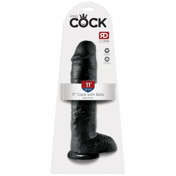 Realistyczne dildo Pipedream King Cock PVC - obrazek 2