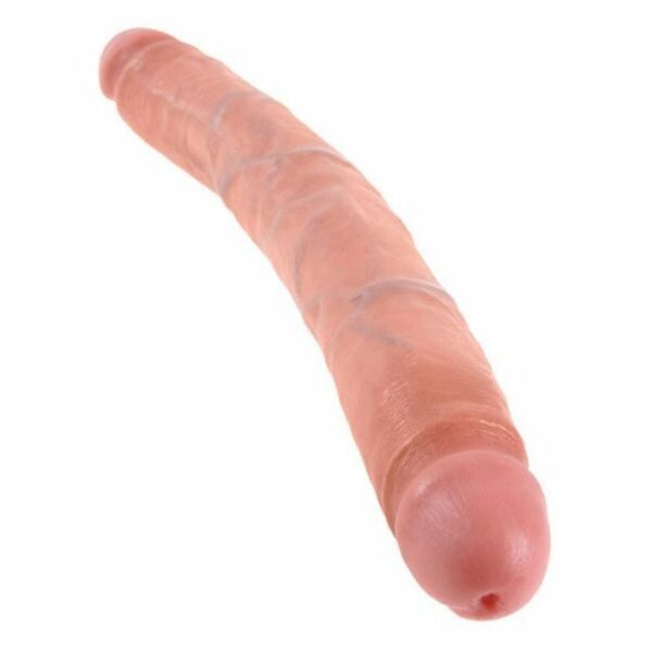 Dildo dwustronne cienkie 12 cali cieliste Pipedream King Cock