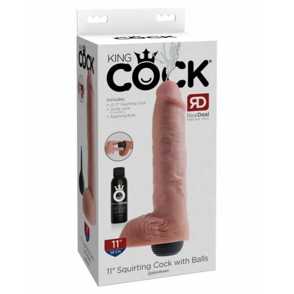 Realistyczne dildo Pipedream King Cock PVC Silikon - obrazek 2