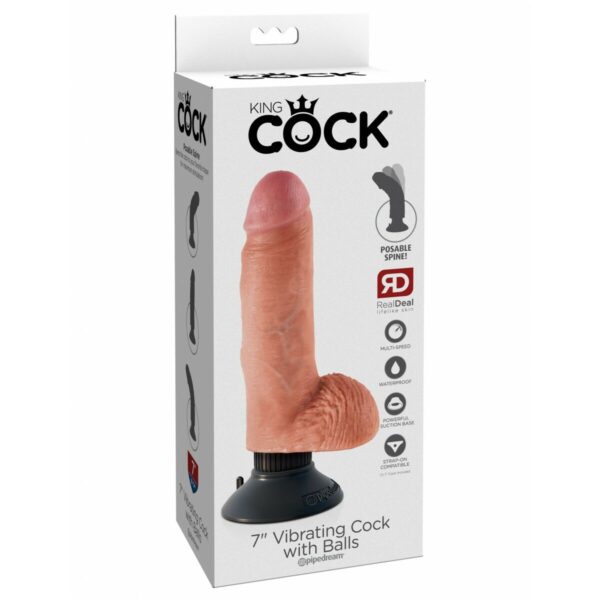 Realistyczne dildo Pipedream King Cock ABS - obrazek 2