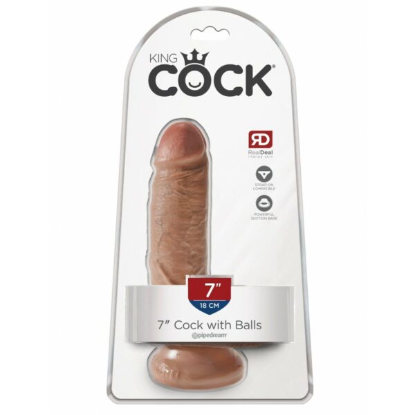 Realistyczne dildo Pipedream King Cock PVC Ø 4,6 cm - obrazek 2