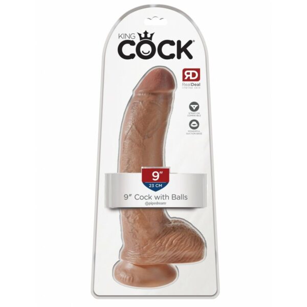 Realistyczne dildo Pipedream King Cock PVC - obrazek 2