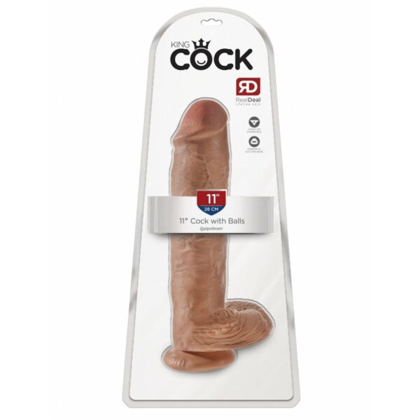 Realistyczne dildo Pipedream King Cock PVC - obrazek 2