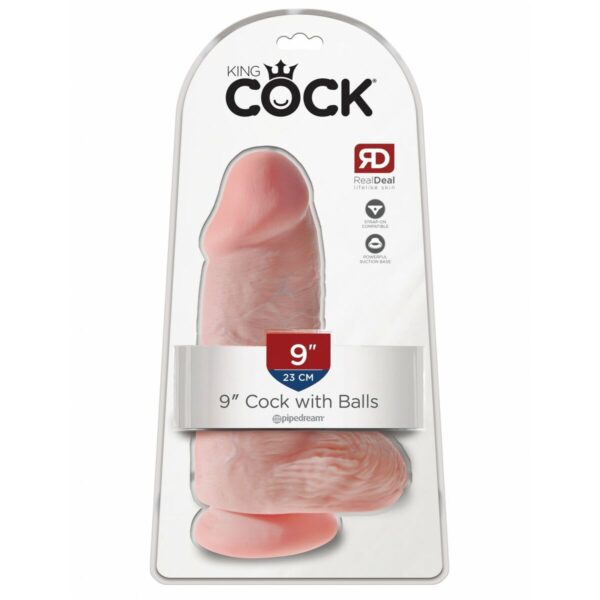 Realistyczne dildo Pipedream King Cock PVC Ø 7,6 cm - obrazek 2