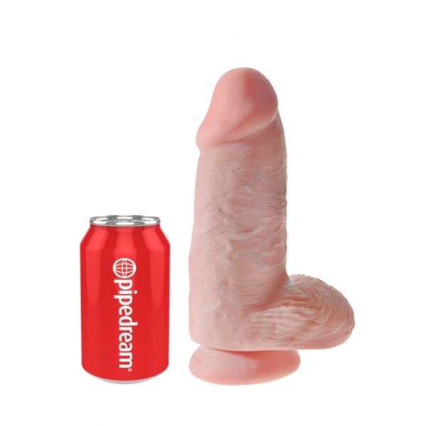 Realistyczne dildo Pipedream King Cock PVC Ø 7,6 cm - obrazek 3