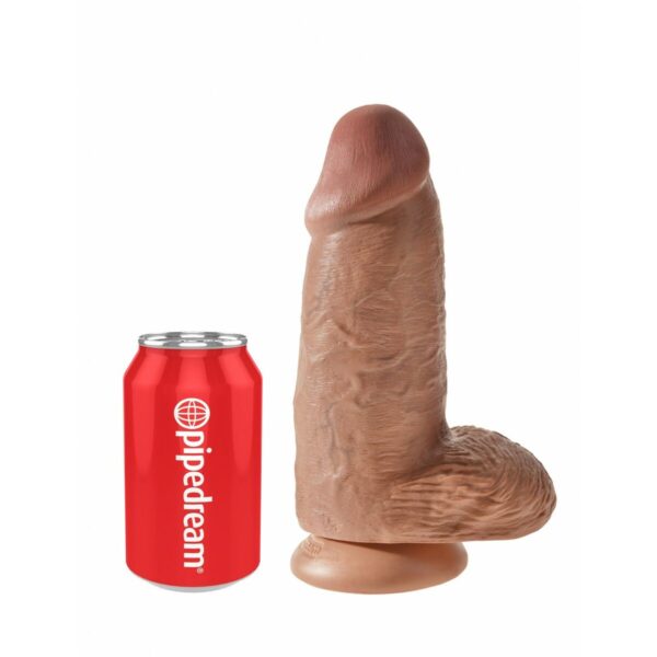 Realistyczne dildo Pipedream King Cock PVC Ø 7,6 cm - obrazek 3