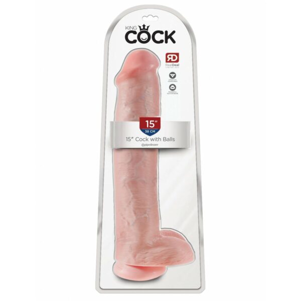 Realistyczne dildo Pipedream King Cock PVC - obrazek 2