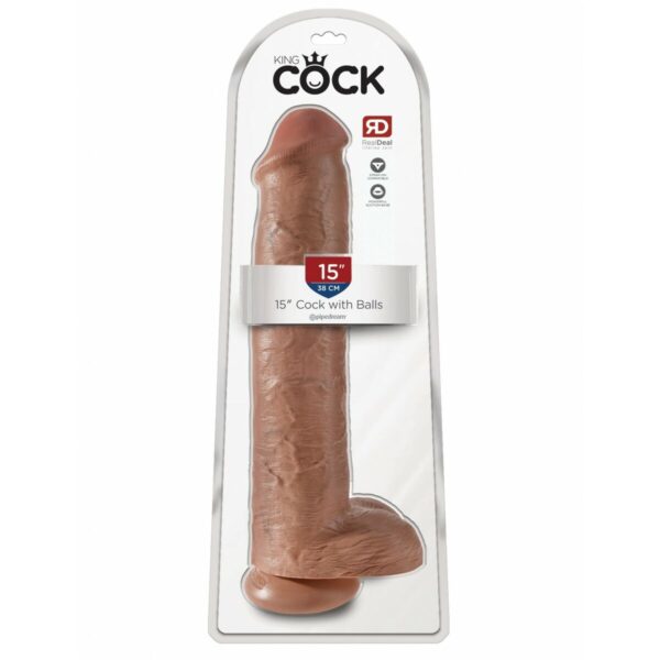 Realistyczne dildo Pipedream King Cock PVC - obrazek 2