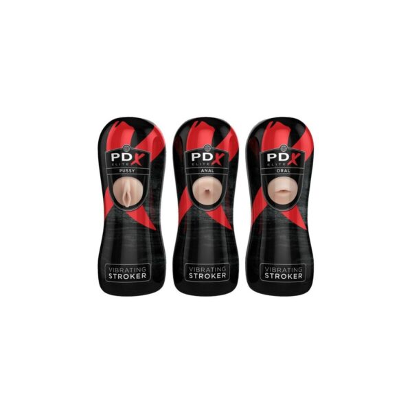 Endurance masturbator w kształcie tyłka Pipedream VIBRATING STROKER DISPLAY Czarny - obrazek 2