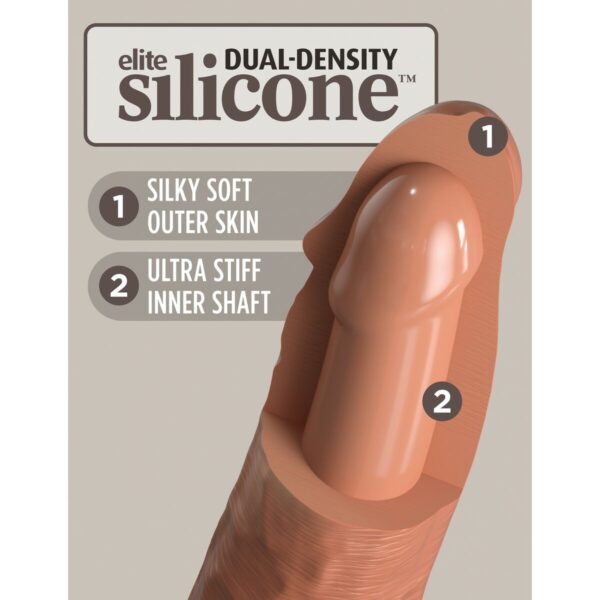 Dildo Pipedream King Cock Elite Brązowy - obrazek 7