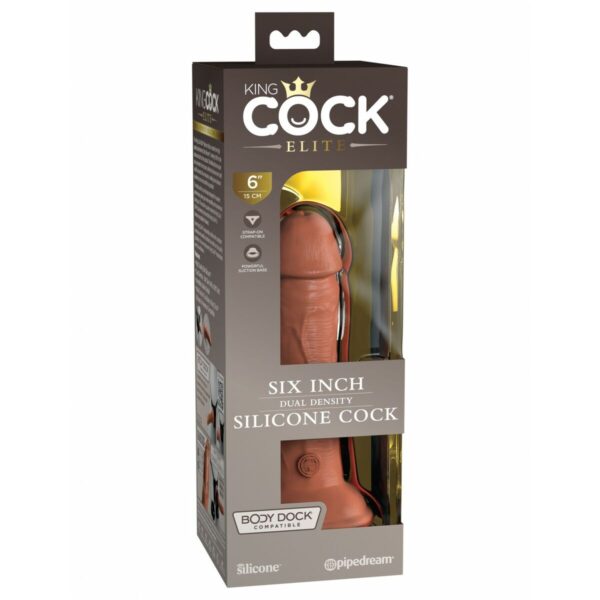 Dildo Pipedream King Cock Elite Brązowy - obrazek 2