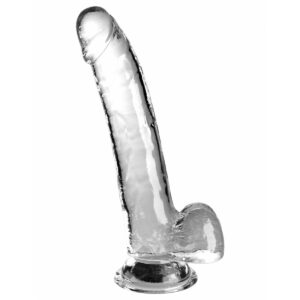 Realistyczne dildo Pipedream King Cock Clear TPE Przezroczysty