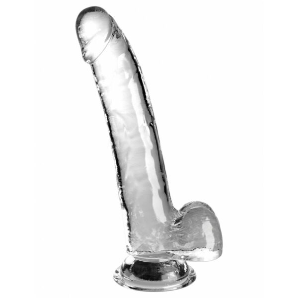 Realistyczne dildo Pipedream King Cock Clear TPE Przezroczysty