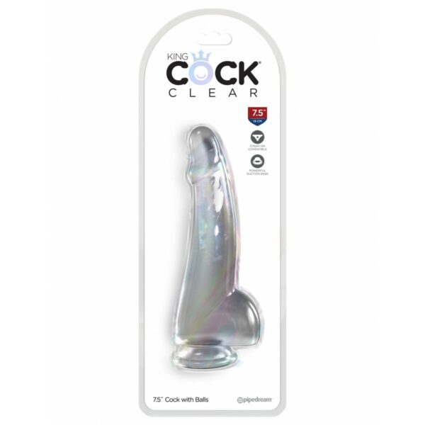Dildo Pipedream King Cock Clear TPE - obrazek 2