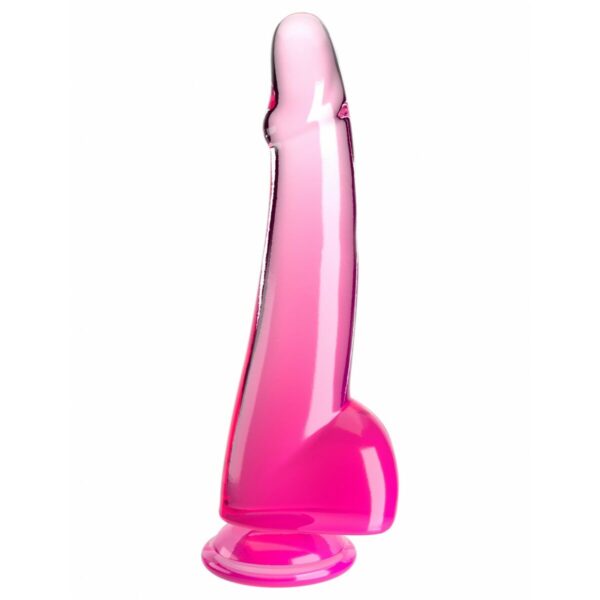 Realistyczne dildo Pipedream King Cock Clear TPE Różowy