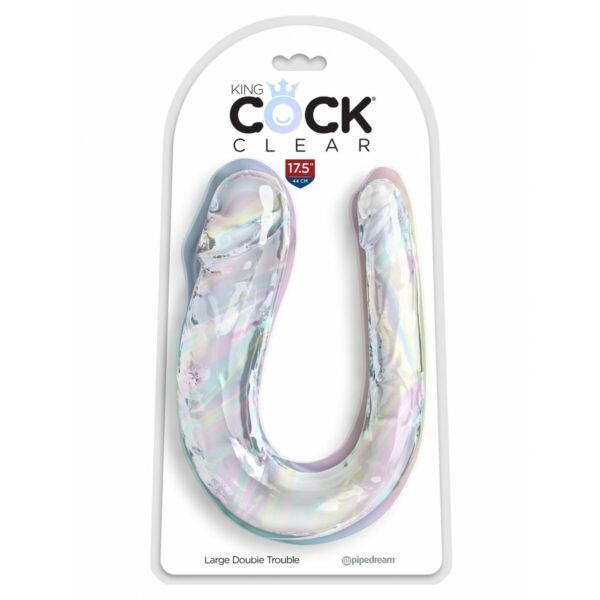 Realistyczne dildo Pipedream King Cock Clear TPE - obrazek 2