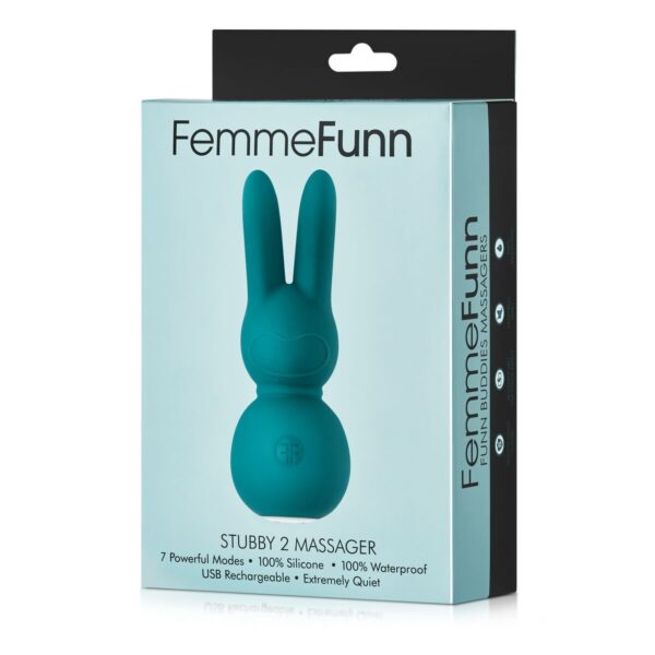 Mini Wibrator FemmeFunn Stubby 2 Niebieski - obrazek 5