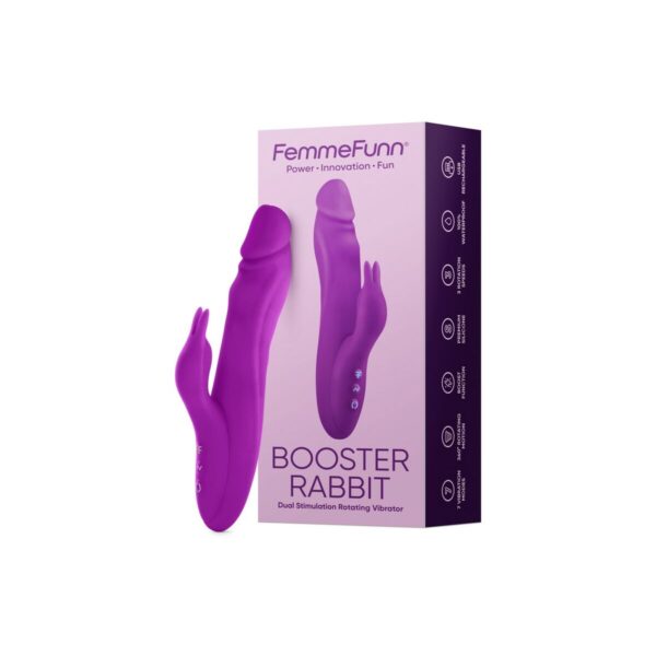 Wibrator Podwójnej Stymulacji FemmeFunn Booster Rabbit Fioletowy - obrazek 3
