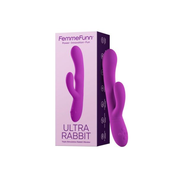 Wibrator Podwójnej Stymulacji FemmeFunn Ultra Rabbit Fioletowy - obrazek 2