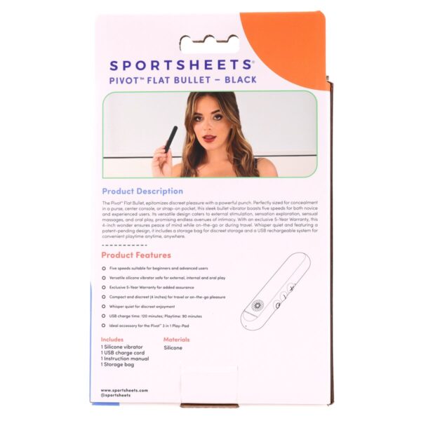 Wibrujący pocisk Sportsheets Pivot Czarny - obrazek 6