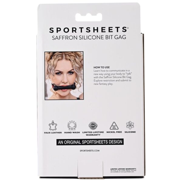 Knebel Sportsheets Bit Czarny/Czerwony - obrazek 5