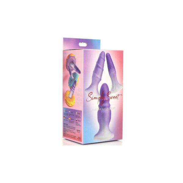 Zatyczka Analna XR Fioletowy Silikon Set 3 Części - obrazek 3