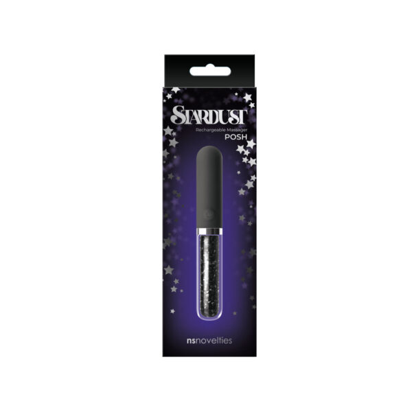 Wibrujący pocisk NS Novelties Stardust Czarny - obrazek 2