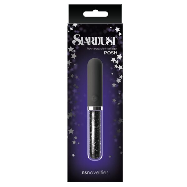 Wibrujący pocisk NS Novelties Stardust Czarny - obrazek 4
