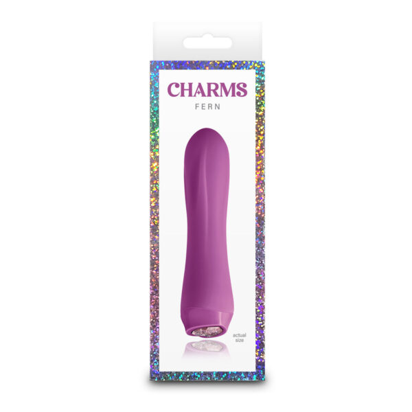 Mini Wibrator NS Novelties Charms Fern Ruby Czerwony - obrazek 4