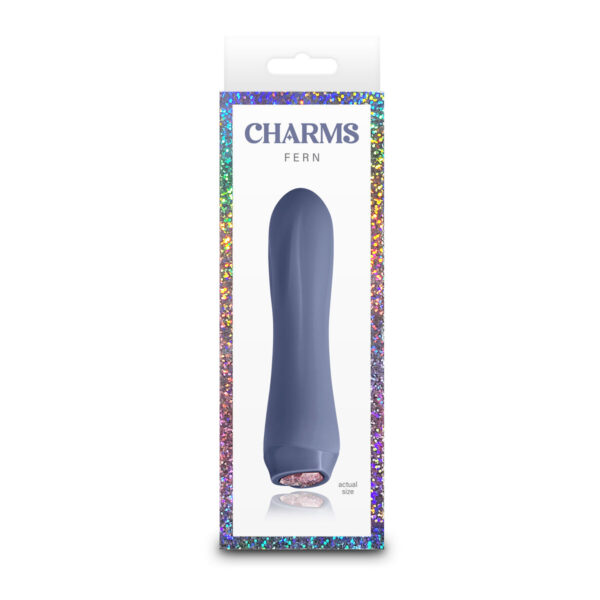 Mini Wibrator NS Novelties Charms Fern Gray Szary - obrazek 4