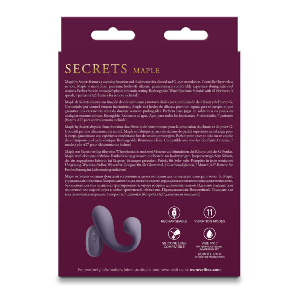 Wibrator analny NS Novelties Secrets Purpura - obrazek 3