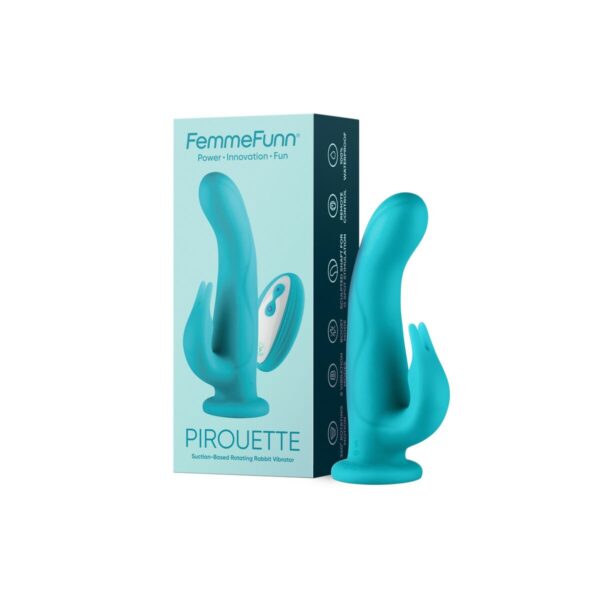 Wibrator Podwójnej Stymulacji FemmeFunn Pirouette Turkusowy - obrazek 2