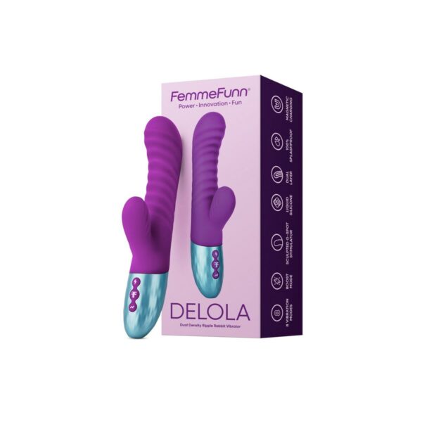 Wibrator Podwójnej Stymulacji FemmeFunn Delola Fioletowy - obrazek 2