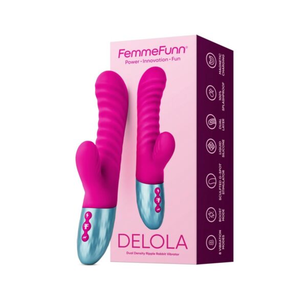 Wibrator Podwójnej Stymulacji FemmeFunn Delola Różowy - obrazek 2