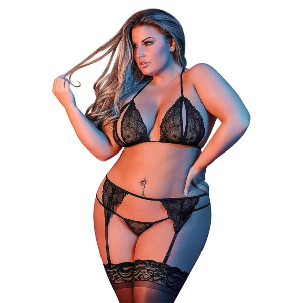Zestaw bielizny Exposed Czarny (L/XL) - obrazek 2