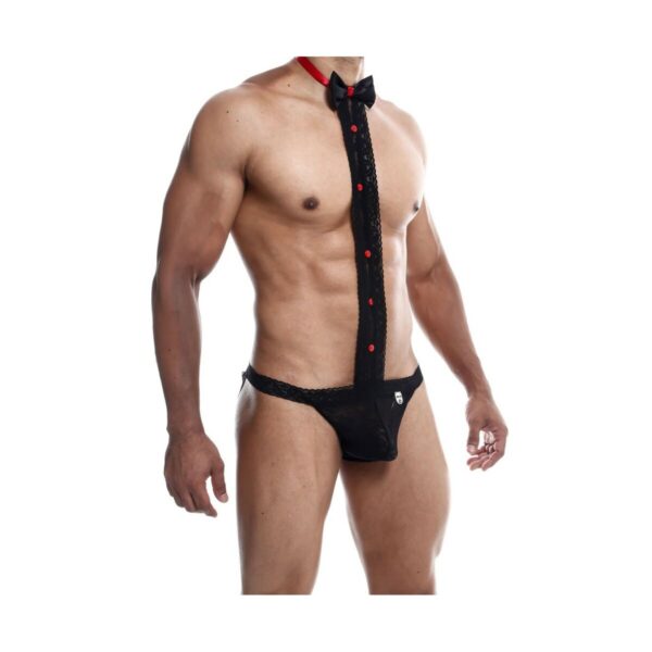 Stringi Mob Eroticwear Czarny L/XL - obrazek 3