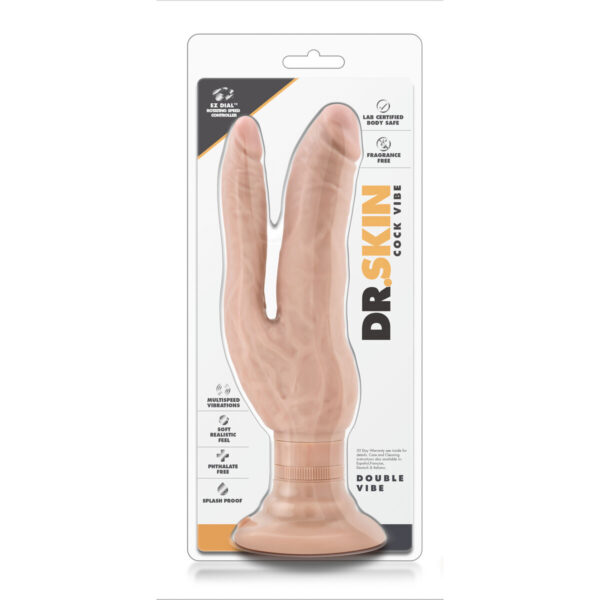 Masturbator do podwójnej penetracji Blush Dr Skin - obrazek 2