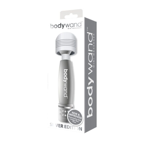 mini wibrator srebrny Bodywand Mini Wands Srebrzysty