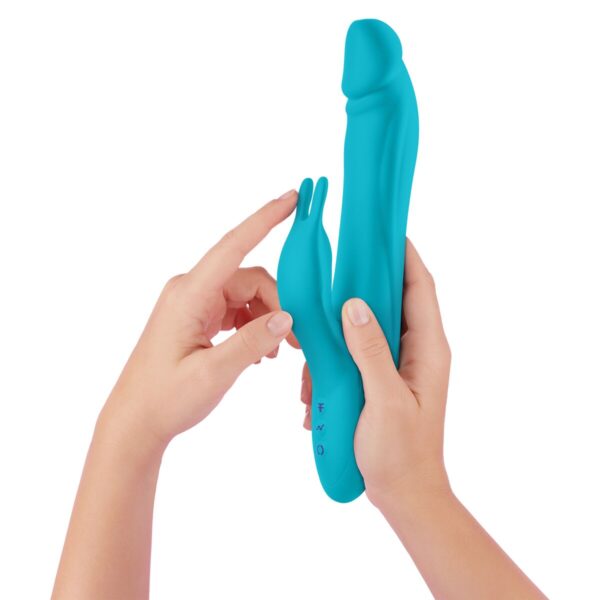 Wibrator punktu G FemmeFunn BOOSTER RABBIT XL Niebieski - obrazek 3