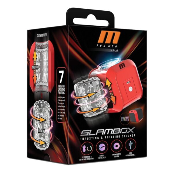 Endurance masturbator w kształcie tyłka Blush SLAMBOX RED Czerwony - obrazek 2