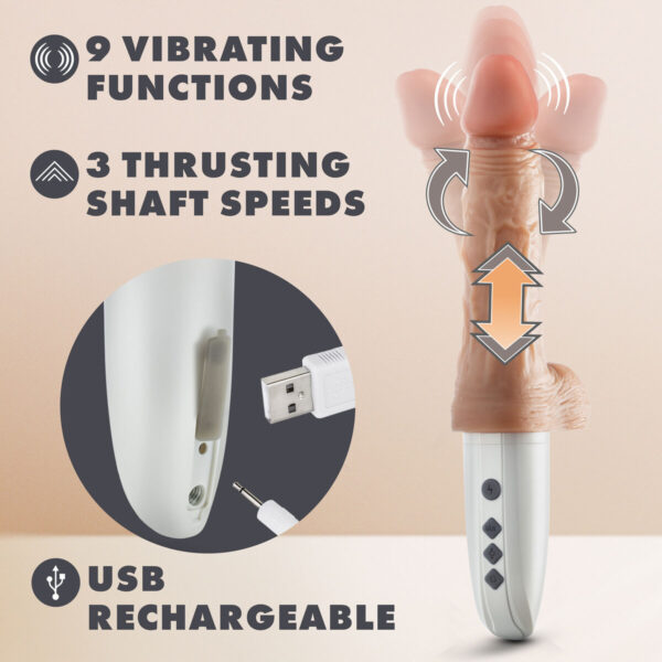 Realistyczne dildo Blush Dr Skin Silikon Ø 3,6 cm (13,9 cm) - obrazek 3