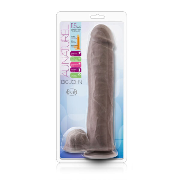Realistyczne dildo Blush Au Naturel TPE Ø 6 cm (23,5 cm) - obrazek 2