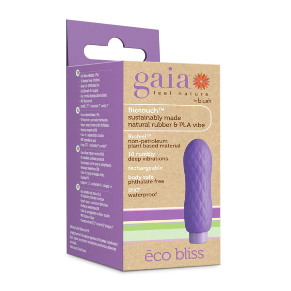 Wibrujący pocisk Blush Gaia Eco Bliss Fioletowy - obrazek 4