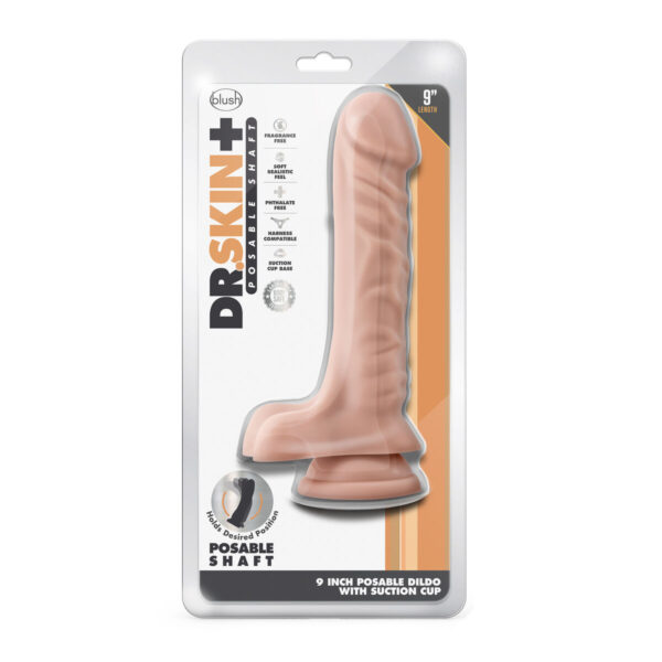 Realistyczne dildo Blush Dr Skin TPE Ø 4 cm (17,7 cm) - obrazek 7