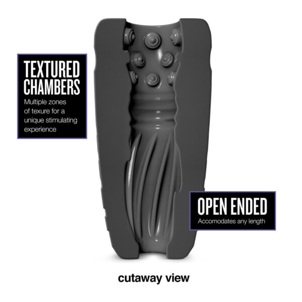 Endurance masturbator w kształcie tyłka Blush M for Men Gript Czarny - obrazek 4