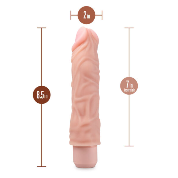 Realistyczne dildo Blush Dr Skin Silikon ABS Ø 5 cm (17,7 cm) (21,5 cm) - obrazek 6